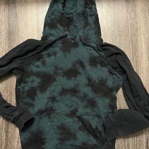 Comfy teal and black hoodie from Zumiez
